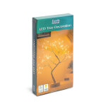 LED-es asztali fa dekoráció - melegfehér - érintőgombos, elemes