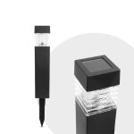 Leszúrható szolár - fekete, melegfehér - 5,7 x 5,7 x 28 (+12) cm