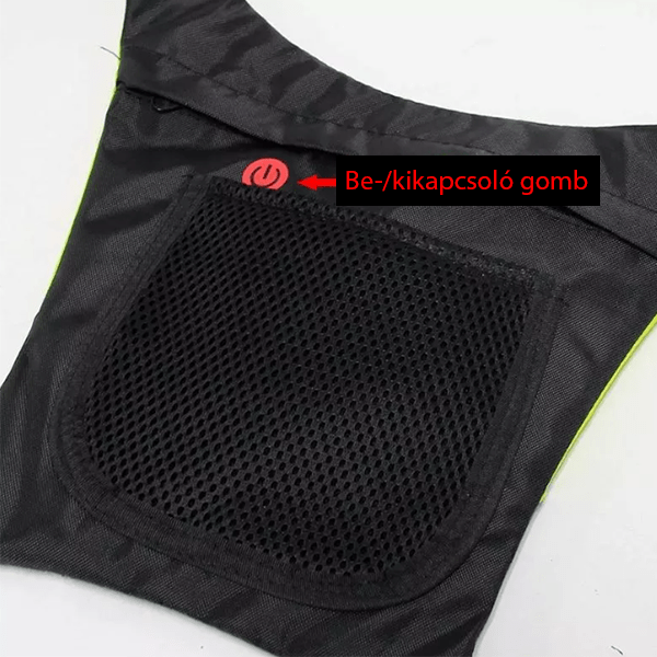Láthatósági mellény irányjelző LED fénnyel